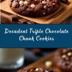 Triple Chocolate Chunk Cookies Recipe