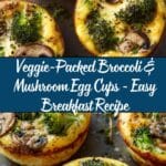 Veggie-Packed Broccoli & Mushroom Egg Cups Recipe