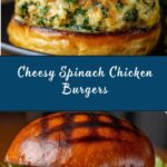 White Cheddar and Spinach Chicken Burgers Recipe