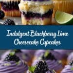 Decadent Blackberry Lime Cheesecake Cupcakes Recipe