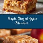 Maple Glazed Apple Blondies Recipe