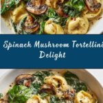 Creamy Spinach Mushroom Tortellini with Caramelized Onions Recipe
