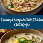 Creamy Crockpot White Chicken Chili Recipe