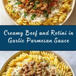 Beef and Rotini in Garlic Parmesan Sauce Recipe