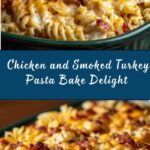 Cheesy Chicken and Smoked Turkey Pasta Bake Recipe
