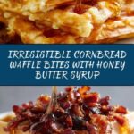 Cornbread Waffle Bites with Honey Butter Syrup Recipe