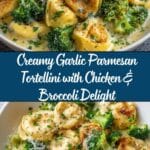 Creamy Garlic Parmesan Tortellini with Chicken & Broccoli Recipe