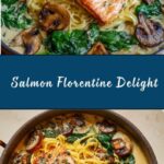 Creamy Salmon Florentine with Spinach and Mushrooms Recipe