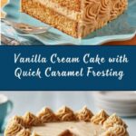 Vanilla Cream Cake with Quick Caramel Frosting Recipe