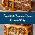 Banana Pecan Caramel Cake Recipe