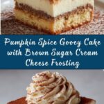 Pumpkin Spice Gooey Cake with Brown Sugar Cream Cheese Frosting Recipe