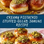 Stuffed Gulab Jamuns with Cream and Pistachio Filling Recipe