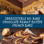 Healthy No-Bake Chocolate Peanut Butter Crunch Bars Recipe