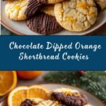 Chocolate Dipped Orange Shortbread Cookies Recipe
