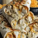Cheesy Chicken Garlic Wraps Recipe