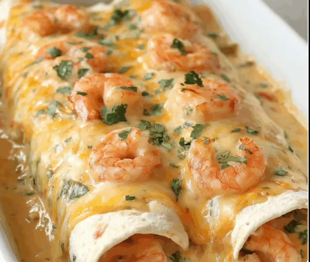 Shrimp Enchiladas with Cream Sauce Recipe