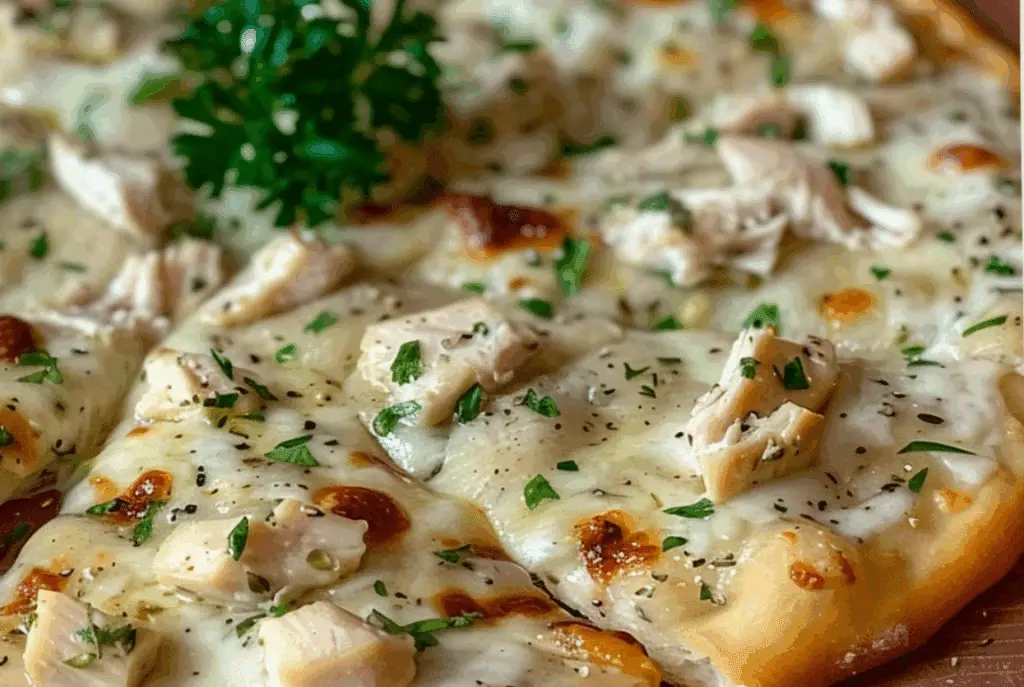 Roasted Garlic White Chicken Pizza Recipe