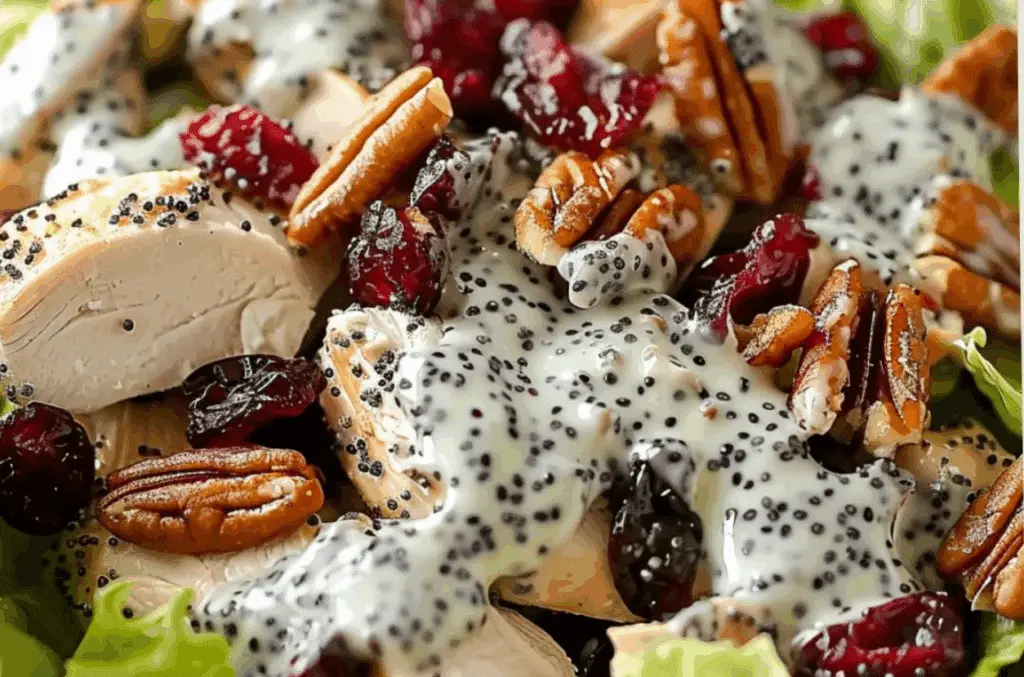 Cranberry Pecan Chicken Salad with Poppy Seed Dressing Recipe