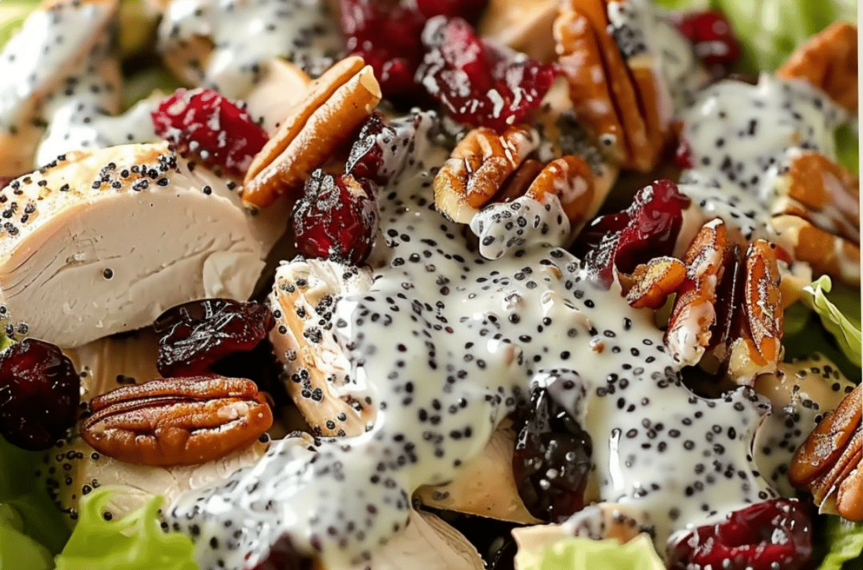 Cranberry Pecan Chicken Salad with Poppy Seed Dressing Recipe