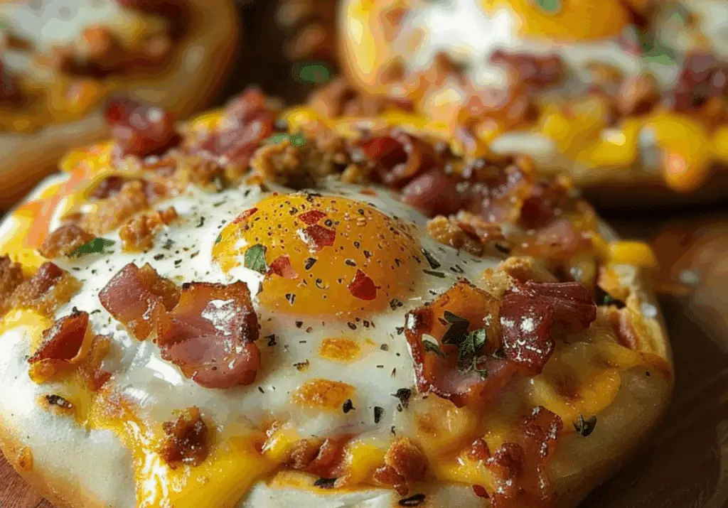 English Muffin Breakfast Pizza Recipe