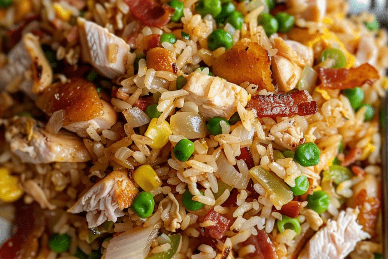 Chicken and Bacon Fried Rice Recipe