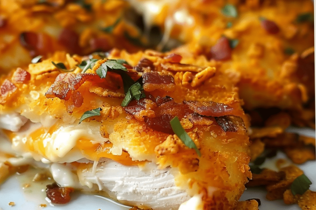 Cream Cheese and Bacon Stuffed Doritos Chicken Recipe