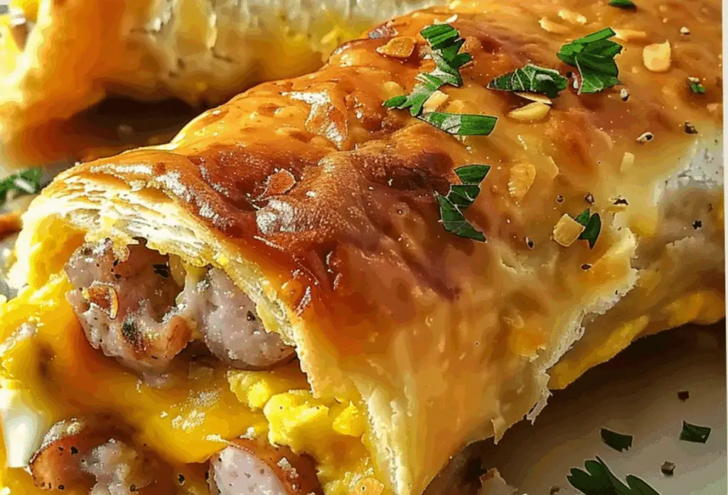 Sausage, Egg and Cheese Breakfast Roll-Ups Recipe
