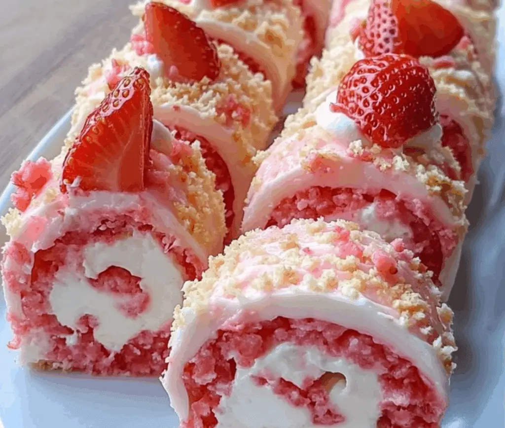 Strawberry Shortcake Cheesecake Rolls Recipe