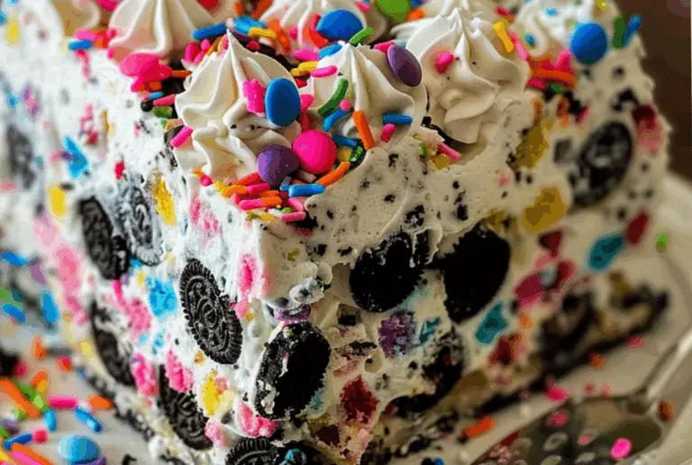 No-Bake Funfetti Oreo Icebox Cake Recipe