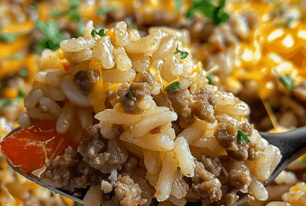 Easy Hamburger Rice Casserole Recipe