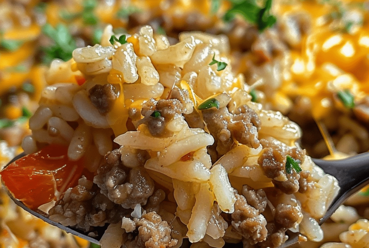 Easy Hamburger Rice Casserole Recipe