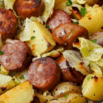 20 Minute Kielbasa Cabbage Potato Skillet Recipe