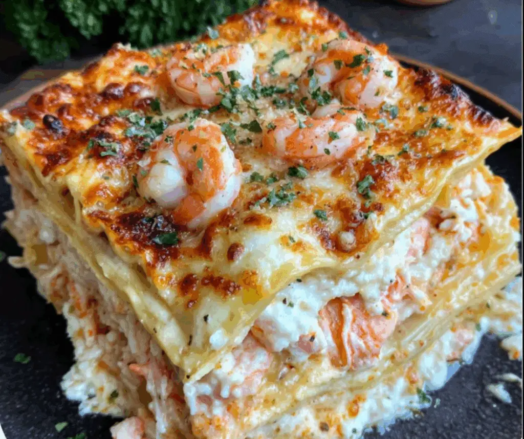Seafood Lasagna with Shrimp & Crab Recipe