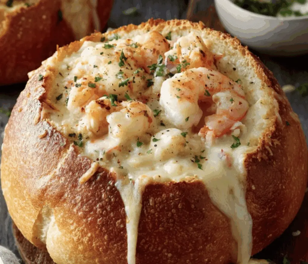 Stuffed Seafood Bread Bowl Recipe