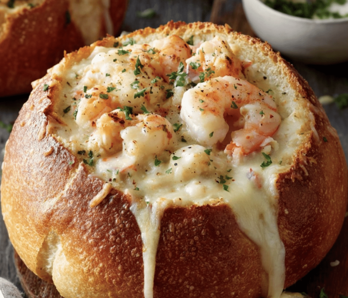 Stuffed Seafood Bread Bowl Recipe