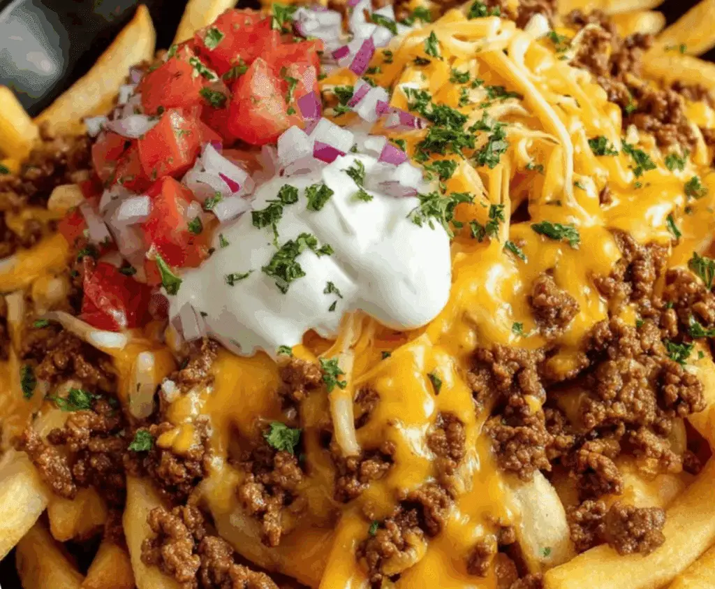 Loaded Cheese Beef Fries Recipe