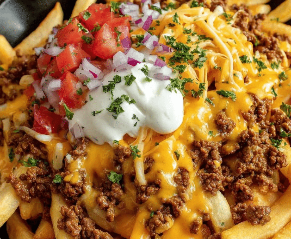 Loaded Cheese Beef Fries Recipe