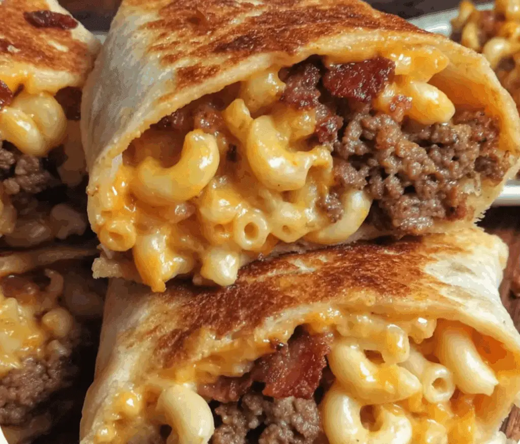 Mac & Cheese Bacon Burger Rolls Recipe