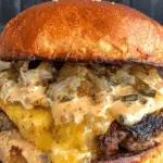 Smoked Cajun Cheese Burgers Recipe