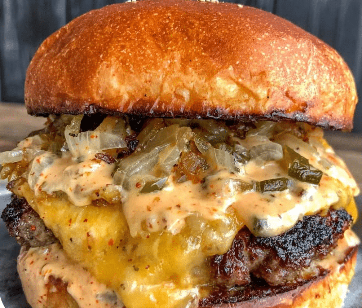 Smoked Cajun Cheese Burgers Recipe