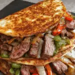 Pepper Steak Cheesy Quesadillas Recipe