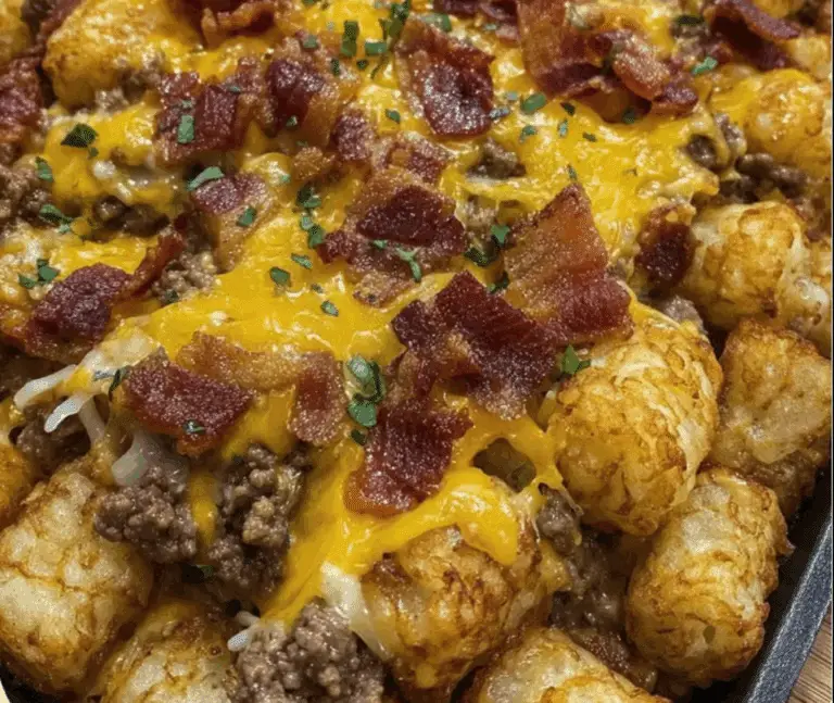Bacon Cheeseburger Tater Tot Casserole Recipe
