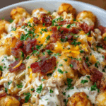 Chicken Bacon Ranch Tater Tot Casserole Recipe
