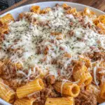 Cheesy Beef Rigatoni Bake Recipe
