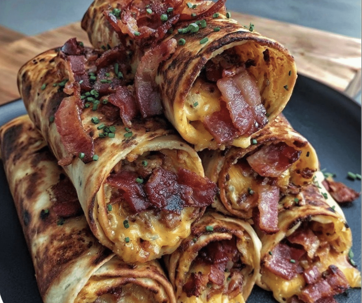 Garlic Butter Bacon Rollups Recipe