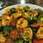 Honey Garlic Shrimp, Sausage and Broccoli Recipe
