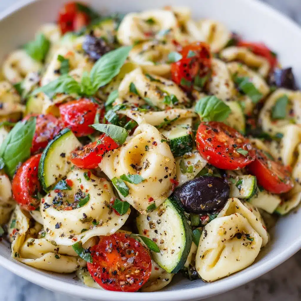 Zesty Italian Tortellini & Veggie Pasta Salad Recipe - Recipe Image