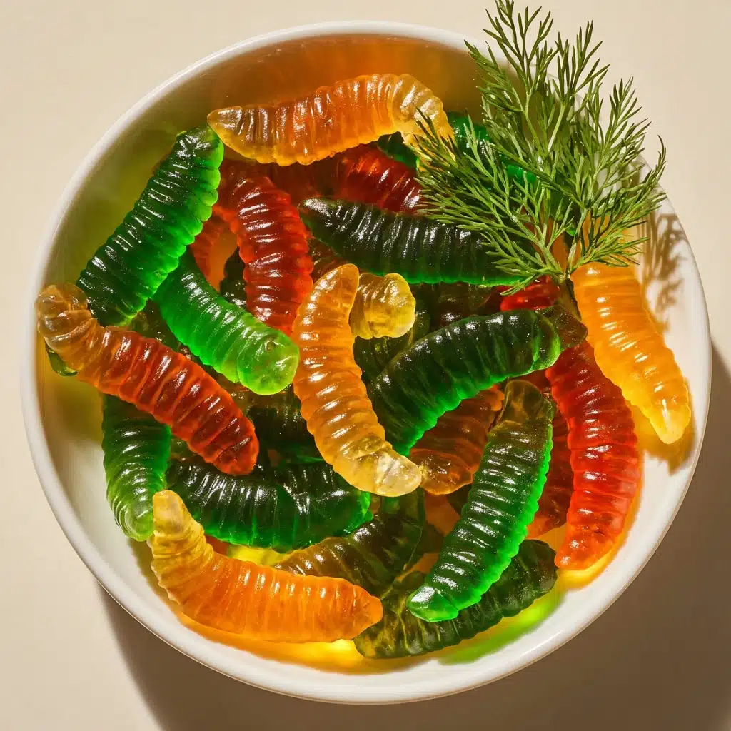 Homemade Dill Pickle Gummy Worms Recipe - Recipe Image