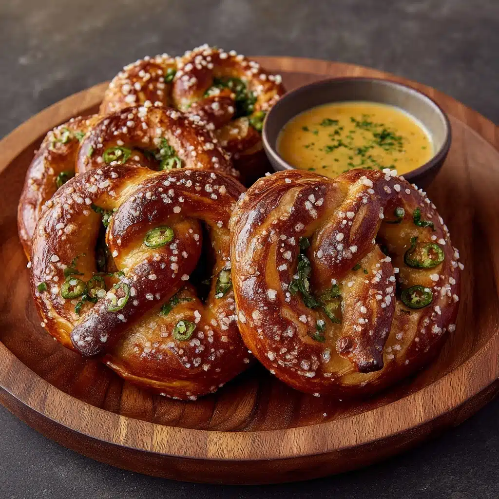 Cheddar Jalapeño Soft Pretzels Recipe - Recipe Image