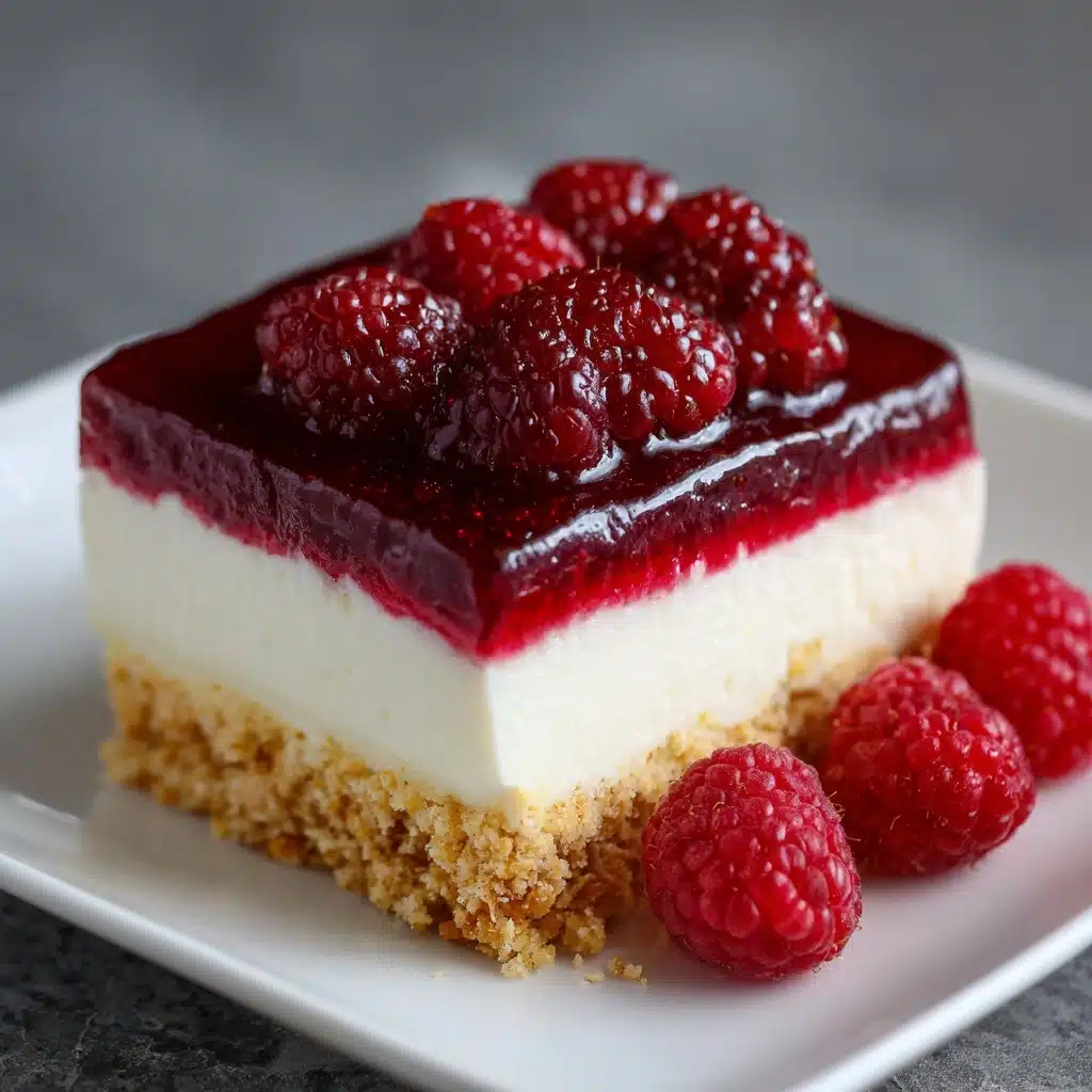 No-Bake Raspberry Cheesecake Bars Recipe - Recipe Image